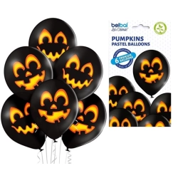 Balony na halloween dekoracja czarny mix 6x